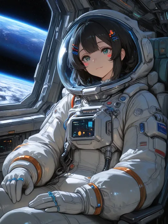 Artwork "宇宙船の窓辺で" made with SUPPART