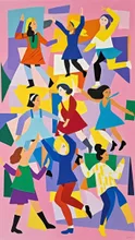 少女たちが輪になって踊る — 井口正樹17さんのAIイラスト