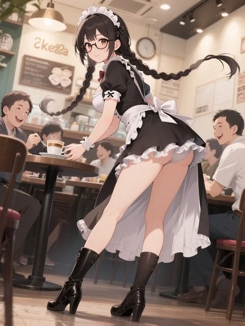 「穂蔵 灯子(ほのぐら とうこ)」メイドカフェのバイト中