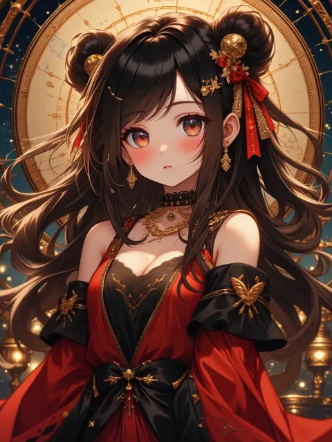 蠍座をイメージした深紅と黒の衣装 - 蠍座ウィーク 第1週