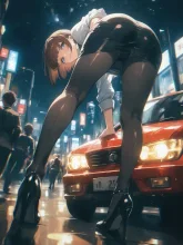 夜のドライブ·ネオン滲む助手席へ の投稿作品