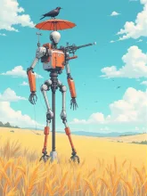high-tech scarecrow