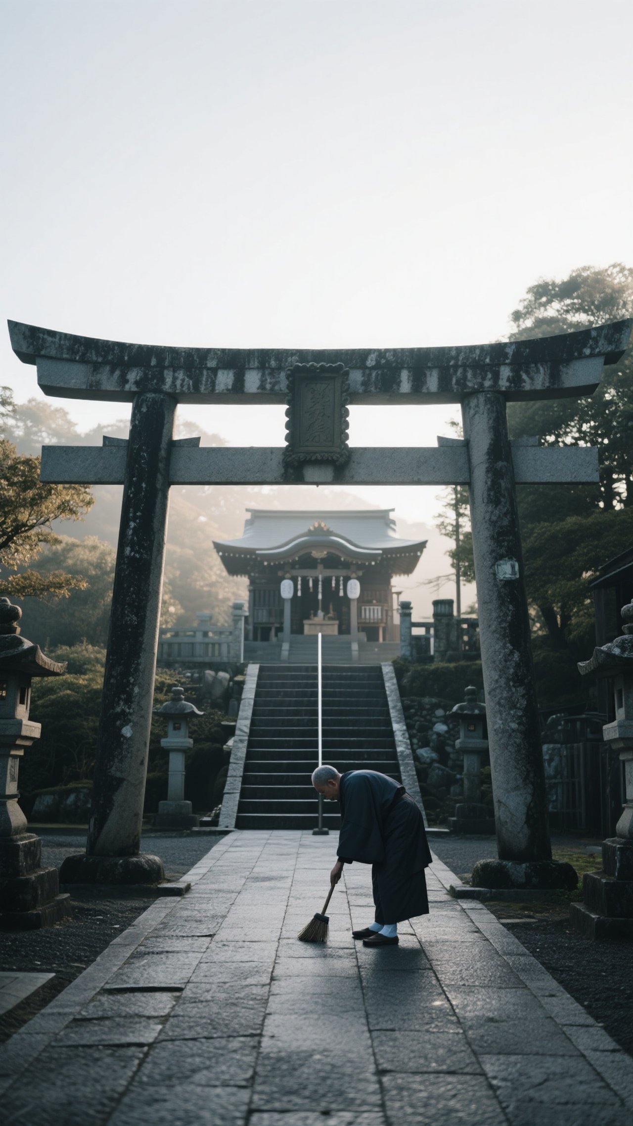 朝の神社