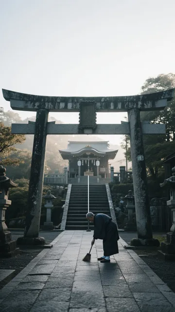 朝の神社