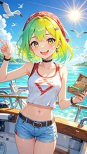 目指すは、地図の端っこに描かれた小さな島。 — ゆるりの＊（YururinoさんのAIイラスト