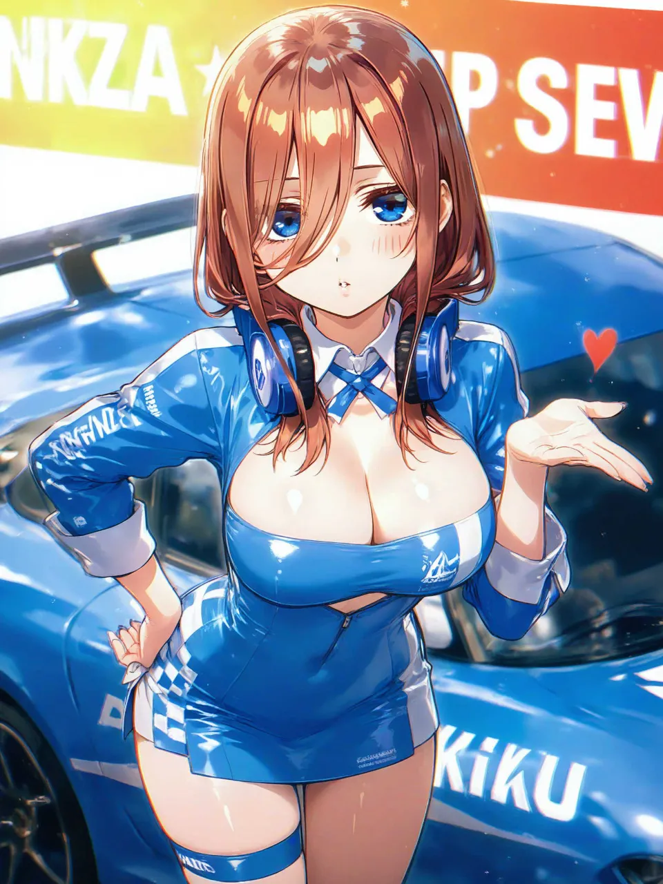 投げキッスをする三玖