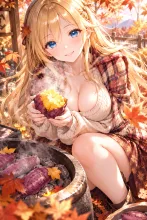 焼き芋·落ち葉のなかで の投稿作品