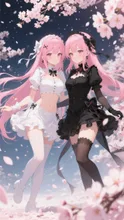 ピンク髪娘💕双子❤️ — 双子イラストのAIイラスト｜SUPPART