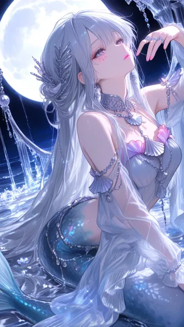月明かりの人魚