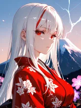富士山の擬人化·初冠雪のよそおい の投稿作品