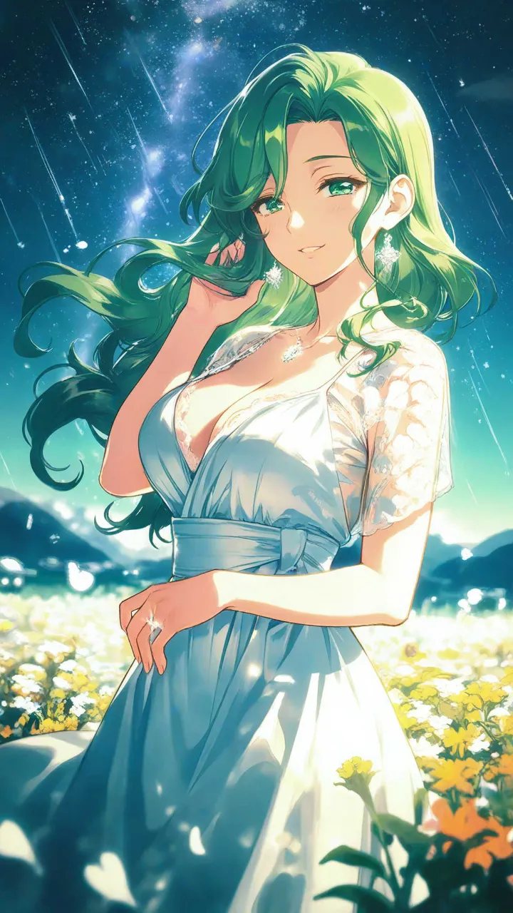 夏の夜空に流星群⭐️ — 茅乃さんのAIイラスト