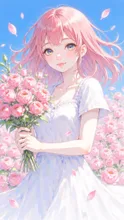 バラと少女 — lolipopさんのAIイラスト