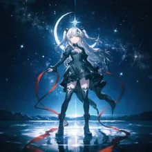幻月　星降る夜に — 釜夏の日のさんのAIイラスト