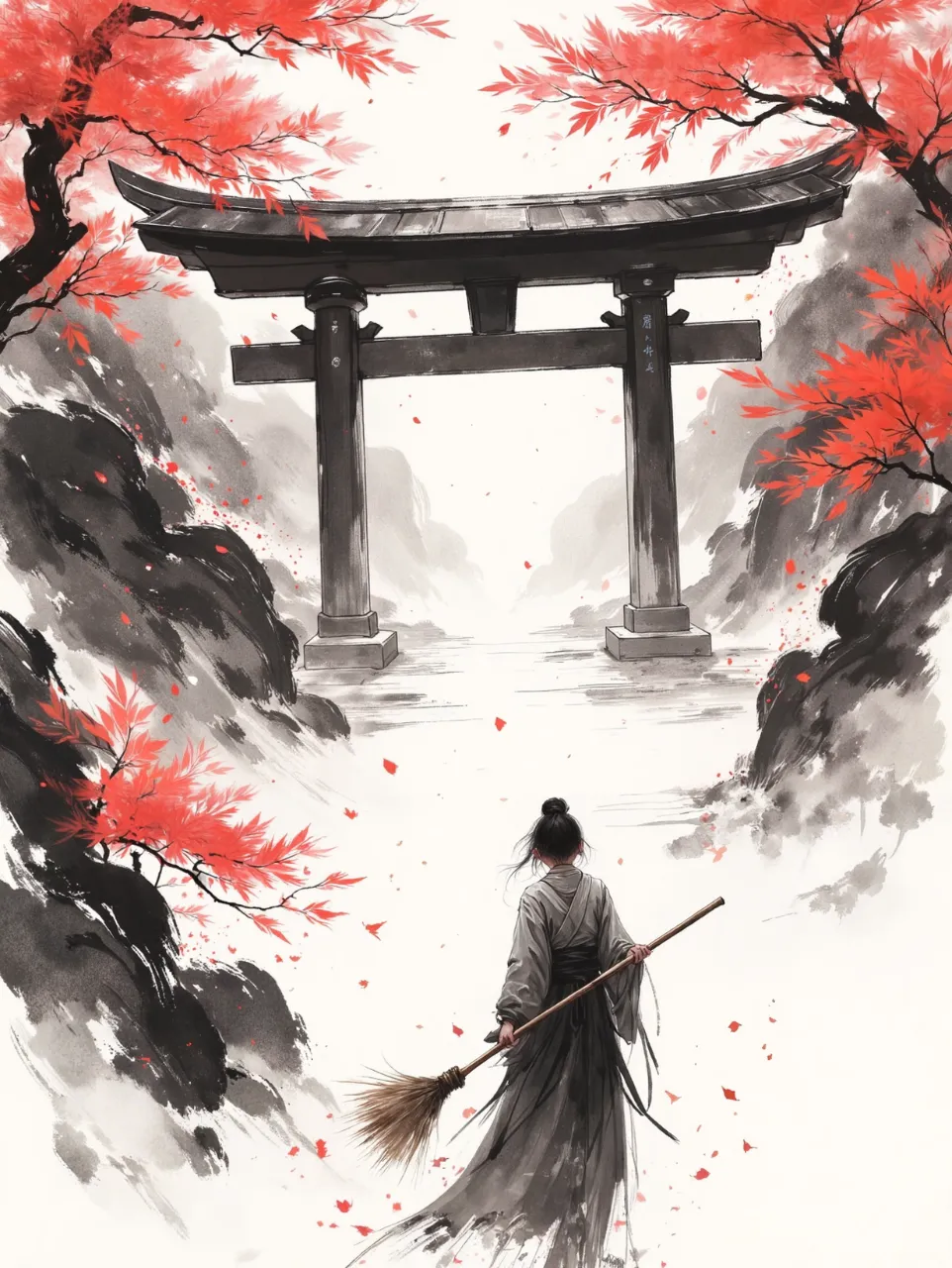 赤紅葉 — 龍星ホクトさんのAIイラスト