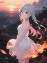 山頂の結衣。