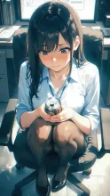 残業明けのOL·深夜オフィスの色気 の投稿作品