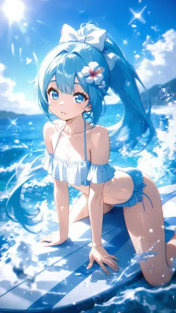 ちょっと不安な水色