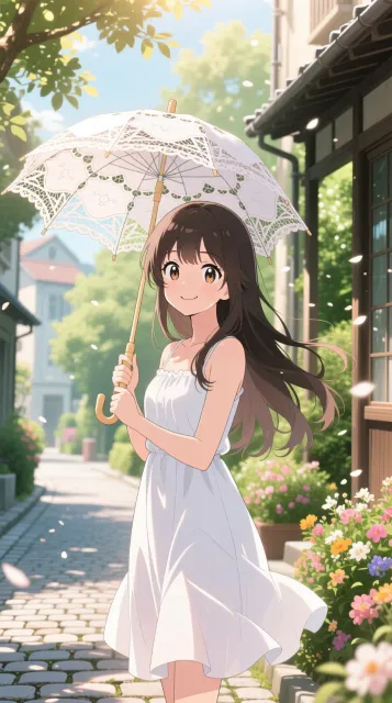 professional anime… - 日傘の似合う美人