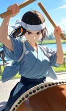 やっと太鼓叩かしてくれたー