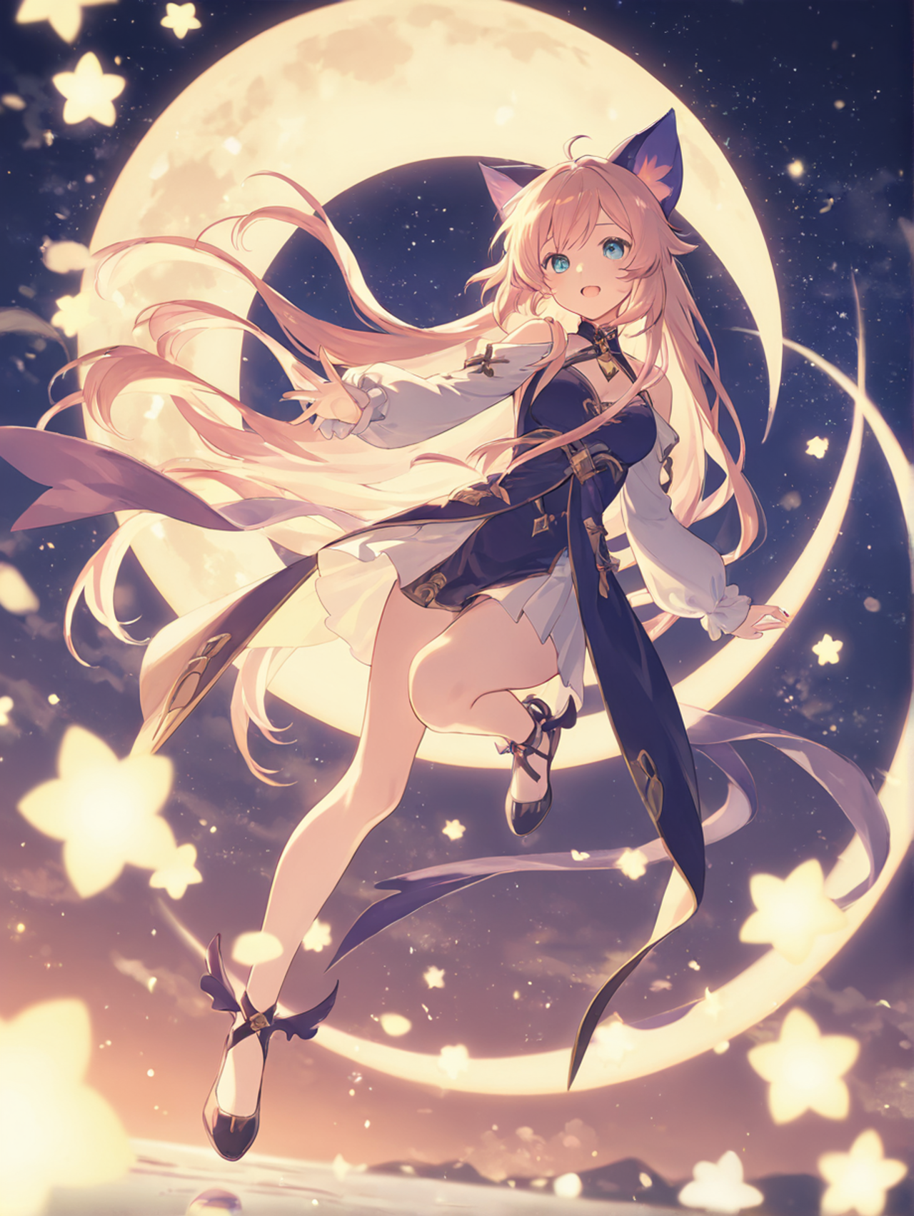 少女の空中散歩