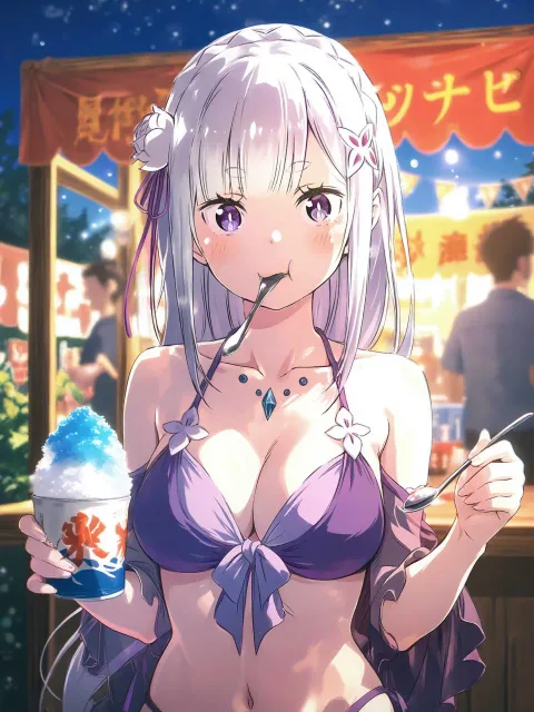 エミリアたんそんなに慌てて食べなくても…