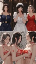 ドレスに着替える前の舞台裏 — ドラゴンYAさんのAIイラスト