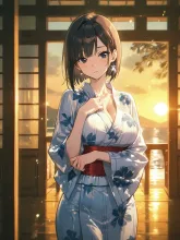 夕涼みの浴衣·初夏チャレンジ の投稿作品