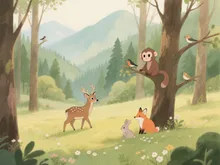 山に住まう動物たち