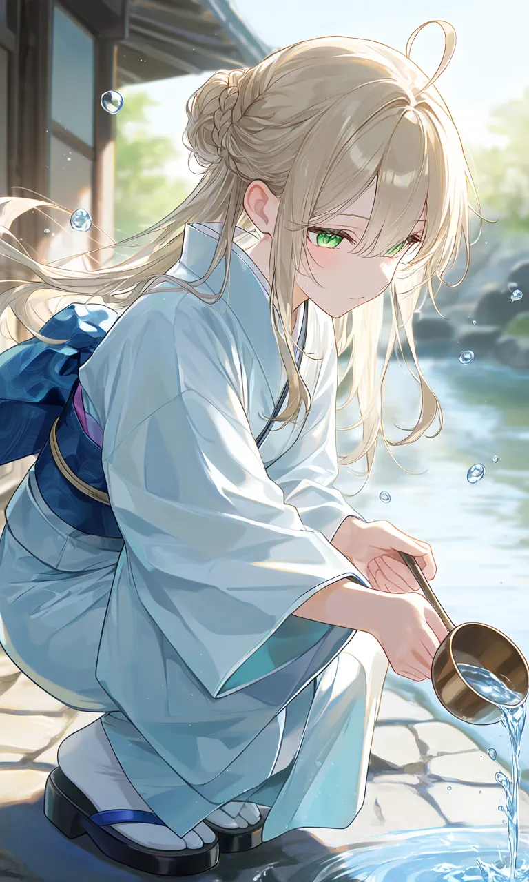 泡沫（うたかた）の涼、川の音