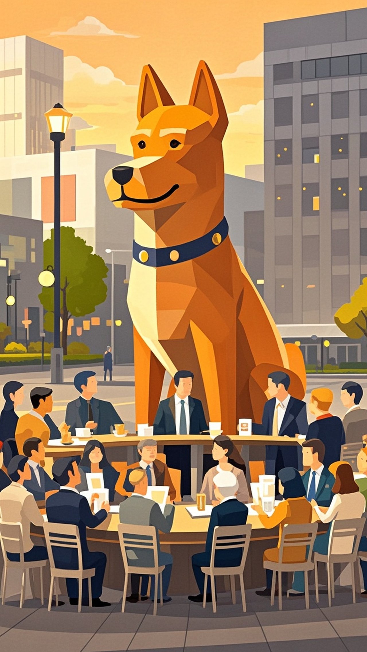 確かに「渋谷ハチ公前で会議」っていいましたが、これは……… — 無い方がいいさんのAIイラスト
