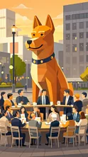 確かに「渋谷ハチ公前で会議」っていいましたが、これは……… — 無い方がいいさんのAIイラスト