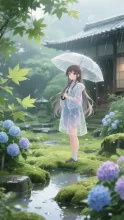 苔庭の雨·初夏チャレンジ の投稿作品