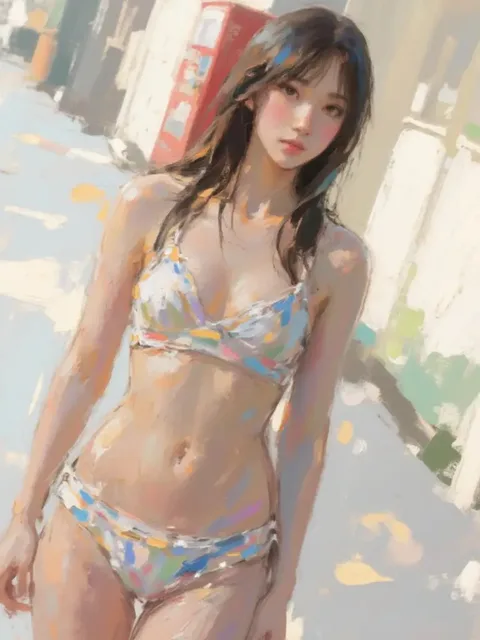 カラフルな油絵 - マサムネ