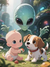 人間と犬とエイリアンの赤ちゃんコミュニケーション