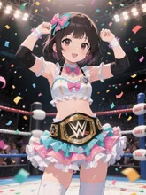 小さなプロレスチャンピオン。