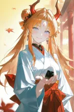 お団子ツインテールの鬼っ娘…橙