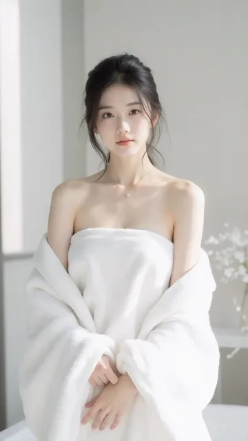 photorealistic 美少女 wrapped in…