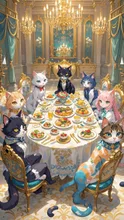 猫たちの晩餐会