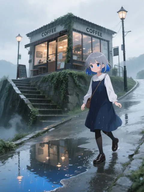 坂の上の結衣。