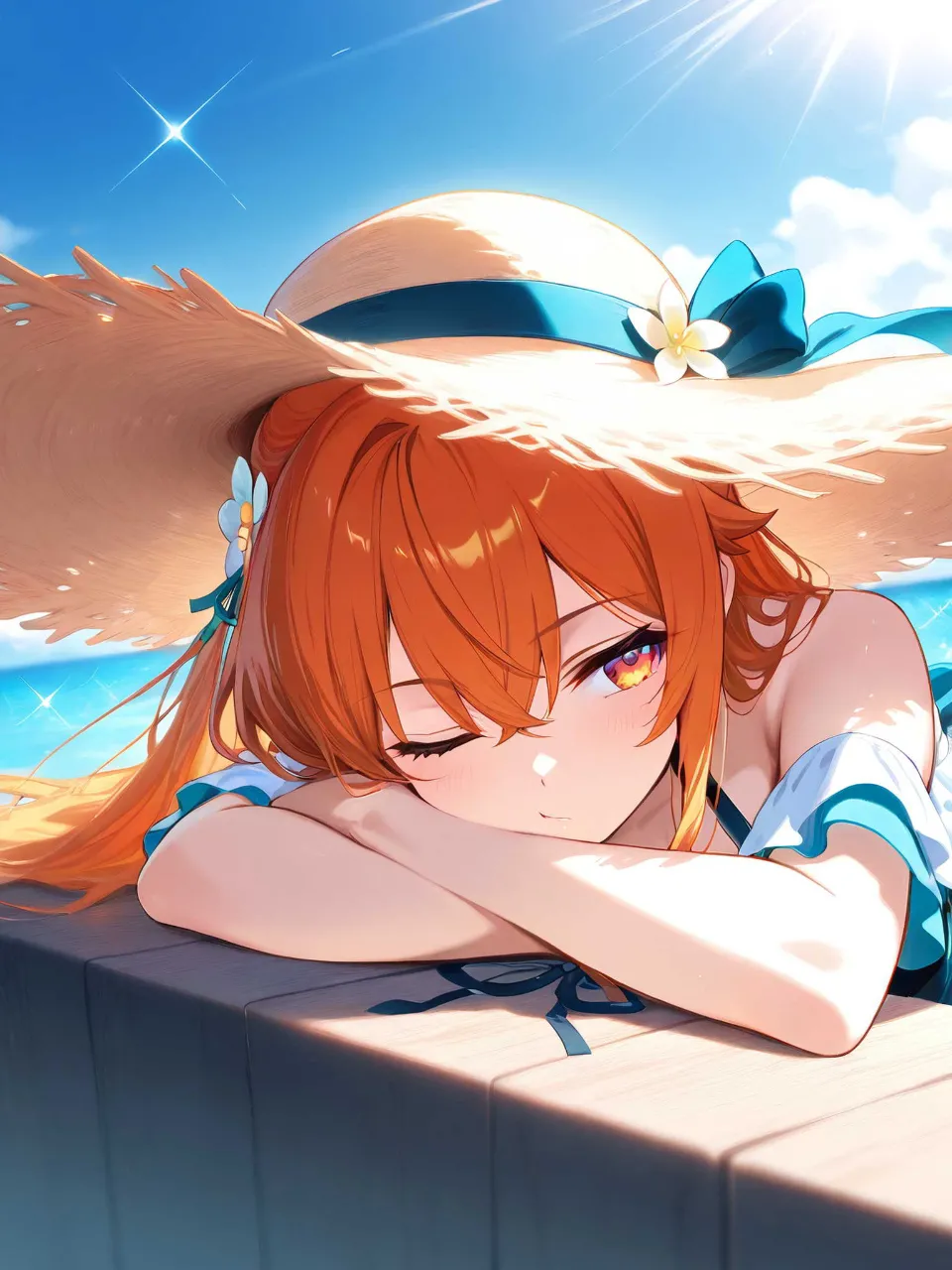 麦わら帽子③ — TAN2kunさんのAIイラスト