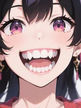 八重歯のチャームポイント — 三日月さんのAIイラスト