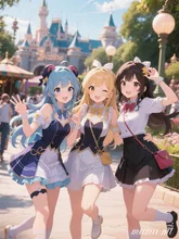 女の子同士ディズニーに来たよ