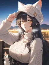 ウチにゃんと一緒に — bonbin229さんのAIイラスト