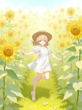 ひまわり迷路 — 妖怪ダルダラさんのAIイラスト