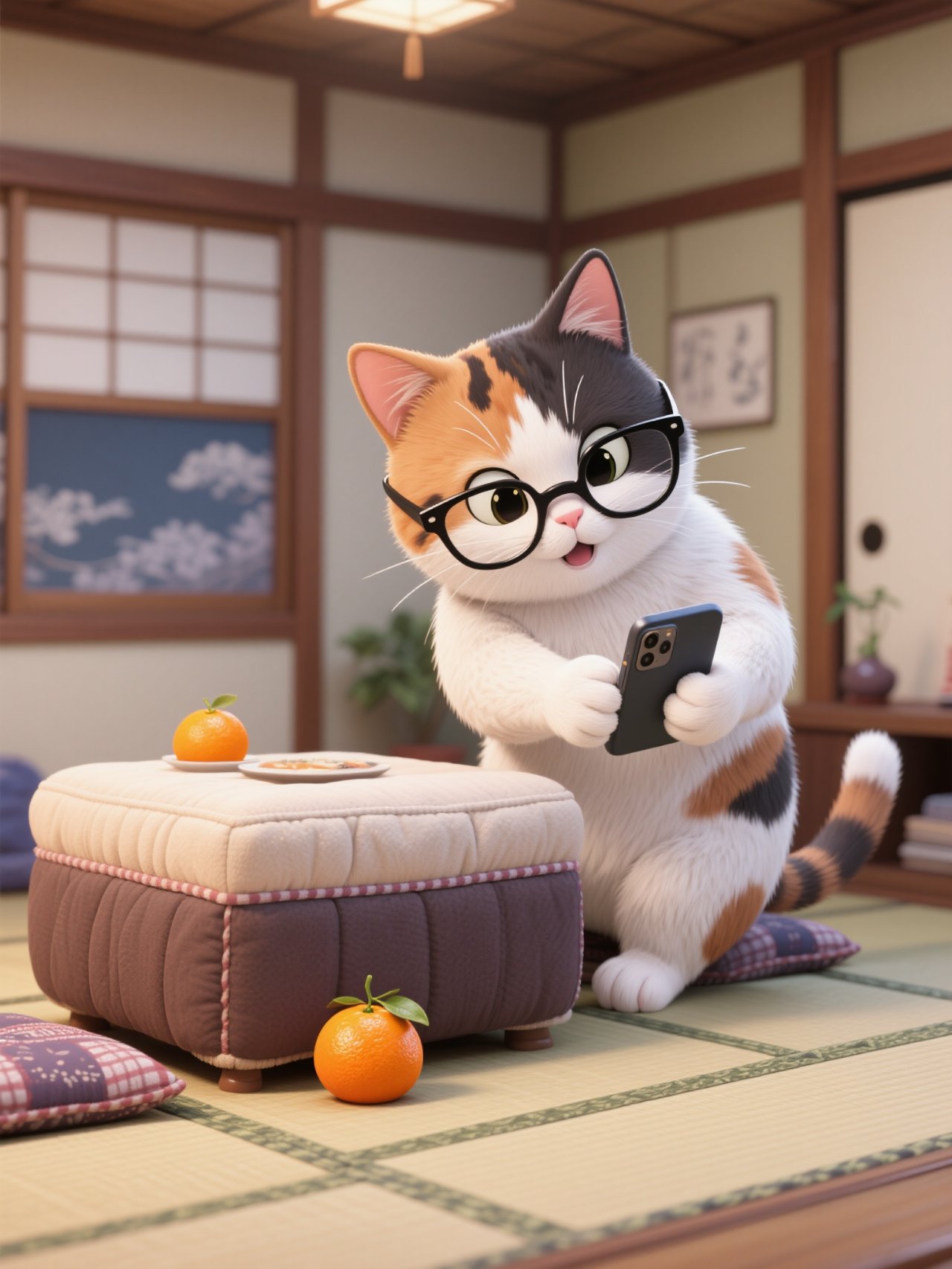 コタツ?にミカン — sehoさんのAIイラスト