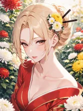 菊のアレンジ