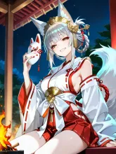 神楽に忍びみこみたい狐