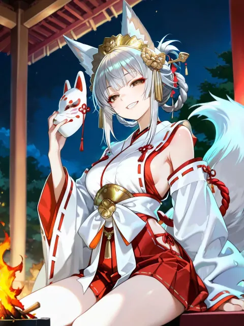 神楽に忍びみこみたい狐