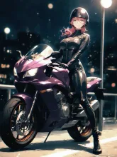 真夏のライダーガール·風を切る、孤高の横顔 の投稿作品