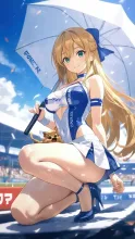 全世界が注目、猫レース!⑦ — ハイヒールイラストのAIイラスト|SUPPART